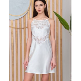 Шёлковая сорочка с кружевом Mia-Amore ADELINA 4171 белый, Цвет: белый, Размеры: XL