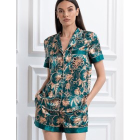 Пижама из натурального шёлка Mia-Amore EMERALD 3745, Цвет: изумрудный, Размеры: XS
