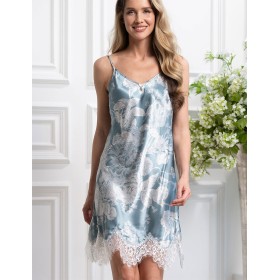 Сорочка из шёлка и кружева Mia-Amore NINELLE 4250 мятный, Цвет: мятный, Размеры: M