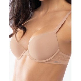 Гладкий бюстгальтер Sielei FLOWER 2508 phard, Цвет: phard (бежевый), Размеры: 75B