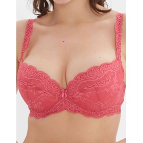 Бюстгальтер балконет пуш-ап VOVA SNEJANNA V54032 кармин, Цвет: кармин, Размеры: 85B