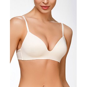 Гладкий бюстгальтер без косточек Amelie MILLA 2018 молоко new, Цвет: молоко, Размеры: 80B