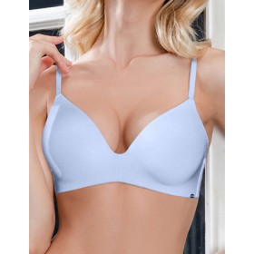 Гладкий бюстгальтер без косточек Amelie MILLA 2018 небесный new, Цвет: небесный, Размеры: 65B