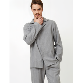 Мужская пижама из фланели Aruelle CARL, Цвет: серый, Размеры: L