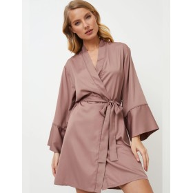 Халат с широкими длинными рукавами Aruelle PRIMROSE, Цвет: пыльная роза, Размеры: S