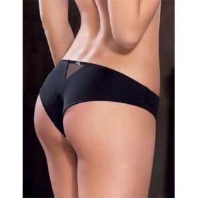 Трусы бразилиана со вставкой Leilieve ELEGANCE 6054 nero, Цвет: nero (черный), Размеры: XL