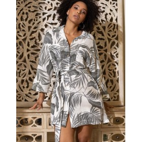 Хлопковая удлиненная рубашка Mia-Amore TENERIFE 5227 белый, Цвет: белый, Размеры: S/M