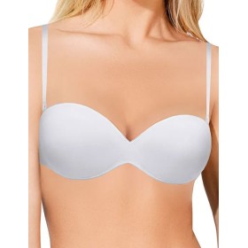 Бюстгальтер бандо пуш-ап с силиконовой спинкой Sielei FANTASTIC 1570 bianco, Цвет: bianco (белый), Размеры: 75B