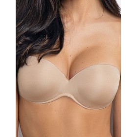 Бюстгальтер бандо пуш-ап с силиконовой спинкой Sielei FANTASTIC 1570 cipria, Цвет: cipria (телесный), Размеры: 75B