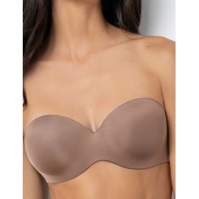 Бюстгальтер бандо пуш-ап с силиконовой спинкой Sielei FANTASTIC 1570 stone, Цвет: stone (кофе), Размеры: 85B