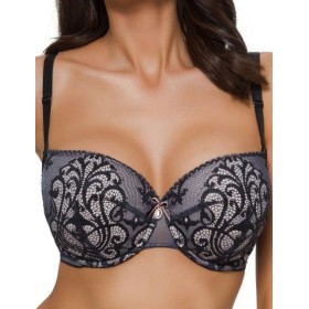 Бюстгальтер пуш-ап с многофункциональными бретелями Alles NEW YORK P-UP, Цвет: темно-синий, Размеры: 70F