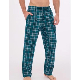 Мужские домашние брюки Cornette 691-7 зеленый/белый, Цвет: зеленый/белый, Размеры: S
