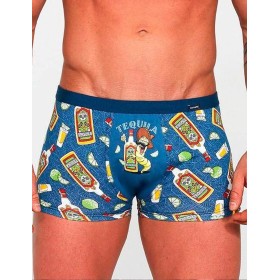 Трусы-боксеры Cornette TATTOO MINI 280-5 синий/желтый, Цвет: синий/желтый, Размеры: S