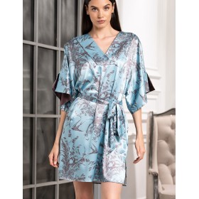 Короткая шелковая туника Mia-Amore PROSECCO 4227, Цвет: бирюзовый, Размеры: S/M