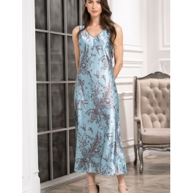 Сорочка длинная шелковая Mia-Amore PROSECCO 4228, Цвет: бирюзовый, Размеры: 2XL