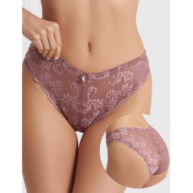 Кружевные трусы слипы Simona M 055 кофейно-розовый, Цвет: кофейно-розовый, Размеры: L
