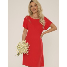 Сорочка с короткими рукавами De Lafense 737 VELAR красный, Цвет: красный, Размеры: M