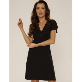 Ночная сорочка De Lafense 754 LILIAN черный, Цвет: черный, Размеры: M