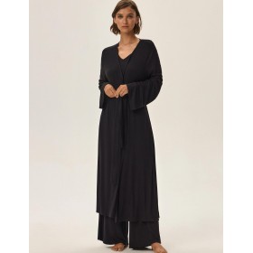 Длинный халат Esotiq 42063 JULIETTE черный, Цвет: черный, Размеры: M