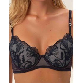 Бюстгальтер с пуш-ап вкладышами Esotiq OPHELIA 41829 темно-синий, Цвет: темно-синий, Размеры: 85C