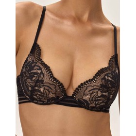 Кружевной бюстгальтер пуш-ап Esotiq OUTLINE 41786 черный, Цвет: черный, Размеры: 65C
