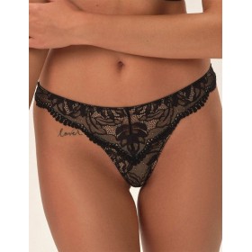 Кружевные стринги Esotiq OUTLINE 41789 черный, Цвет: черный, Размеры: M