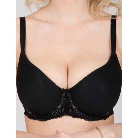 Бюстгальтер спейсер Milavitsa 119142 черный с нюдом, Цвет: черный с нюдом, Размеры: 90B