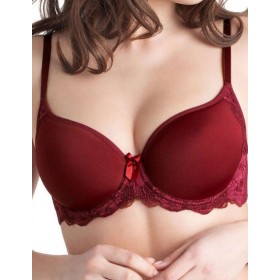 Бюстгальтер спейсер с кружевным поясом Orhideja 180-208 бургунди, Цвет: бургунди, Размеры: 75E