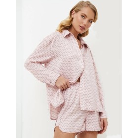 Пижама женская с шортами Aruelle AURELIA, Цвет: светло-розовый, Размеры: S