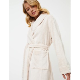 Длинный теплый халат Aruelle CALLY, Цвет: светло-бежевый, Размеры: S