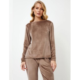 Теплый домашний комплект Aruelle CHIARRA SET, Цвет: кофейный, Размеры: S