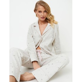 Фланелевая женская пижама Aruelle DOROTHEA, Цвет: светло-серый, Размеры: S