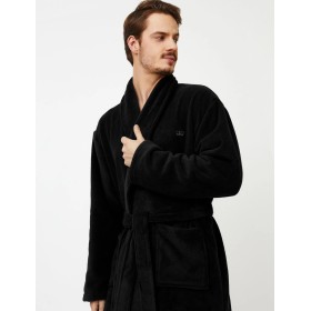Теплый мужской халат Aruelle GERALD BLACK, Цвет: черный, Размеры: L
