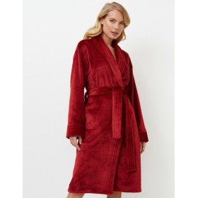 Плюшевый халат женский Aruelle HOLLY, Цвет: бургундское вино, Размеры: L