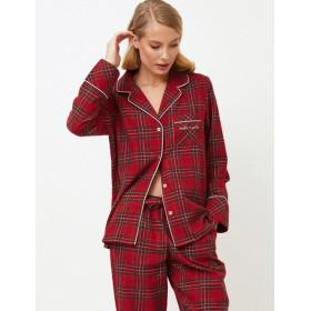 Фланелевая пижама с брюками Aruelle HOLLY, Цвет: бургундское вино, Размеры: 2XL