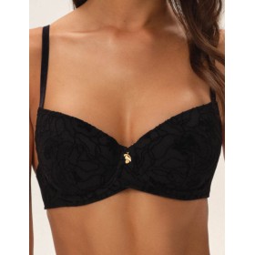 Бюстгальтер с пуш-ап вкладышами Esotiq ORGANIQUE 41780 черный, Цвет: черный, Размеры: 75E