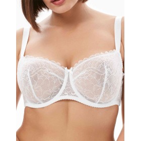 Мягкий кружевной бюстгальтер Milavitsa 129000 белый, Цвет: белый, Размеры: 80C