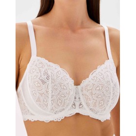 Мягкий кружевной бюстгальтер Nikol Djumon 185 16 белый, Цвет: белый, Размеры: 75D