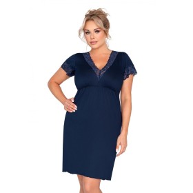 Ночная сорочка Donna MARIZA PLUS nightdress DARK BLUE, Цвет: темно-синий, Размеры: 5XL