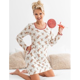 Сорочка с длинными рукавами Donna RENI nightdress, Цвет: белый, Размеры: S