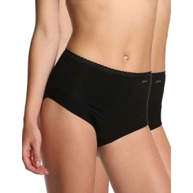 Высокие хлопковые трусы слипы в наборе (2шт) Janira PACK-2 ESENCIAL 1031764 negro, Цвет: negro (черный), Размеры: M