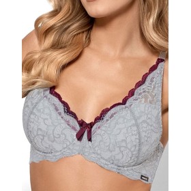 Бюстгальтер балконет пуш-ап Nipplex AURORA P-UP, Цвет: серый, Размеры: 70F