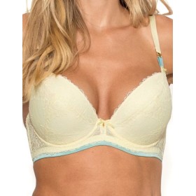 Бюстгальтер балконет пуш-ап Nipplex ILONA P-UP, Цвет: желтый, Размеры: 70E