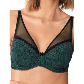 Бюстгальтер балконет пуш-ап Nipplex XENA P-UP, Цвет: изумруд, Размеры: 70D