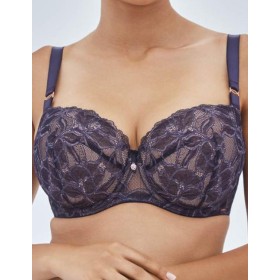 Бюстгальтер поролоновый с вкладышем Alles GLOW U/W navy blue, Цвет: темно-синий, Размеры: 75G