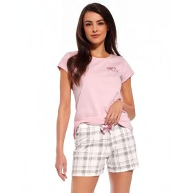 Домашний комплект из 3-х предметов Cornette 466 SUGAR, Цвет: розовый/серый, Размеры: L