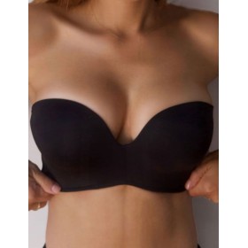 Бюстгальтер планж без бретелей Kinga 1167-BC EXPERT BRA черный, Цвет: черный, Размеры: 75E