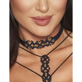 Черный чокер Novika ADELLE choker, Цвет: черный, Размеры: UN