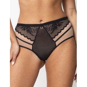 Трусы бразилиана Subtille ELZA brazilian, Цвет: черный+бежевый, Размеры: M