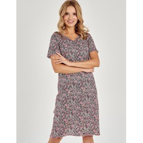 Женская сорочка Taro 3094/3170 AMARA/AMORA, Цвет: черный/розовый, Размеры: 3XL